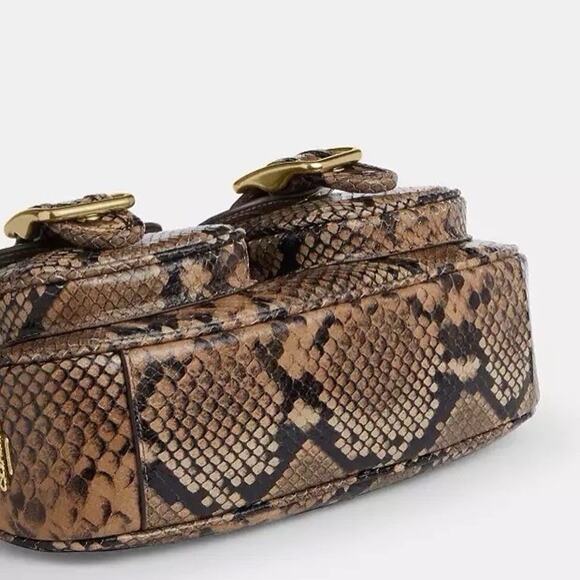 NWT Coach Ashton Bag Snake Print Leather CCE38 Mushroom Multi - Picture 9 of 14